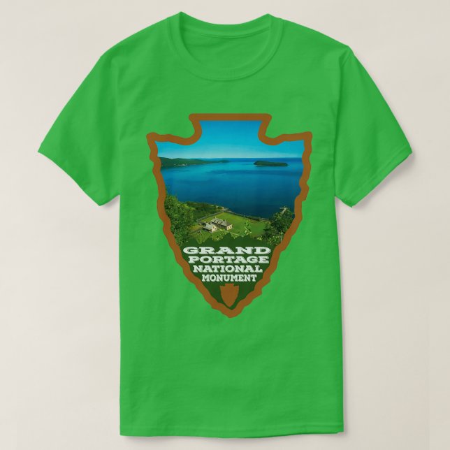 T-shirt Grand Portage National Monument Arrowhead (Design devant)
