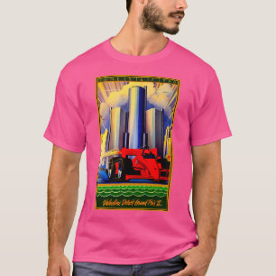 T-shirt Grand Prix de Detroit Vintage Auto Racing Publicit