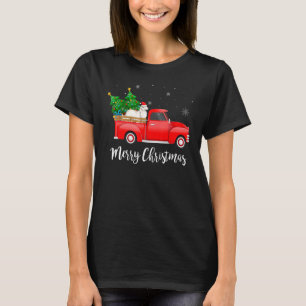 T-shirt Grand Pyrénées Camion Rouge Arbre de Noël Chien de