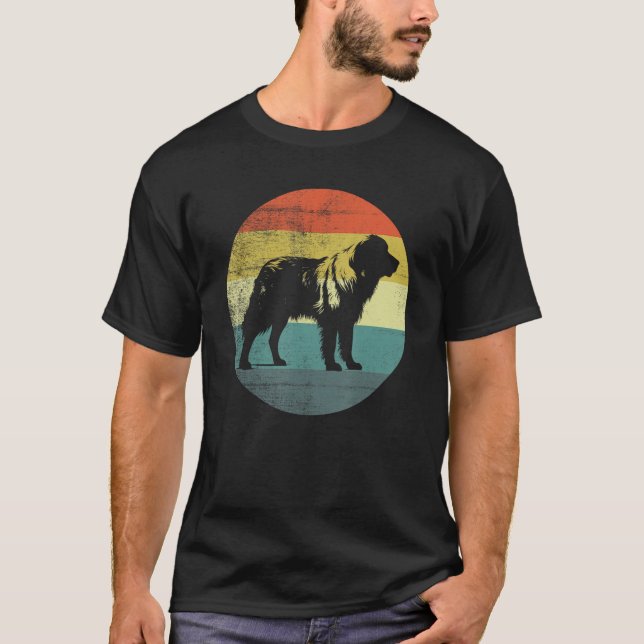 T-shirt Grand Pyrénées Chien style rétro (Devant)