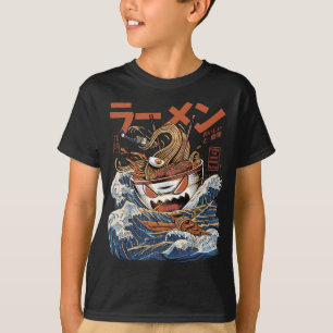 T-shirt Grand Ramen Kanagawa Japonais Nourriture Kaiju Kaw