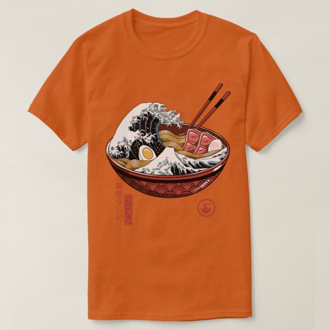 T-shirt Grand Ramen Wave Blanc (Design devant)