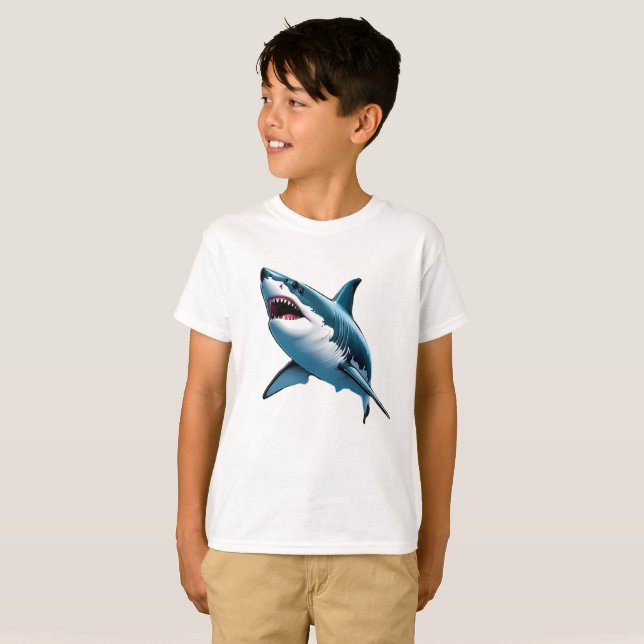 T-shirt Grand requin blanc (Devant entier)
