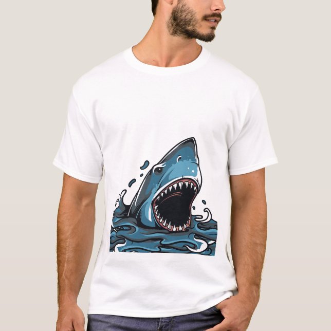 T-shirt Grand requin blanc (Devant)