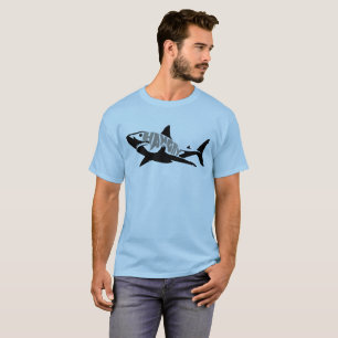 T-shirt Grand requin blanc affamé Cool Hangry Shark Jaws