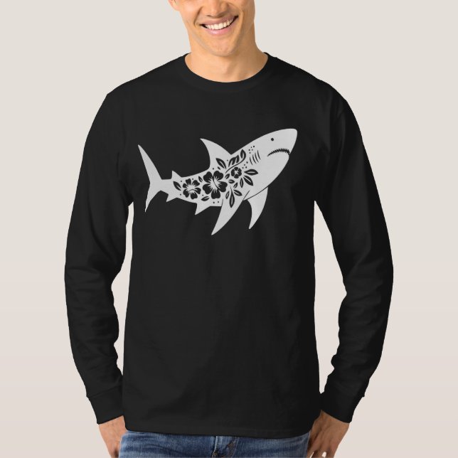 T-shirt Grand requin blanc Amant Biologie marine Animal Sc (Devant)