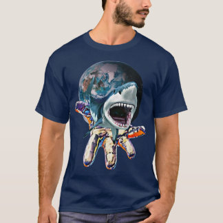 T-shirt Grand requin blanc coloré requins Predator requin