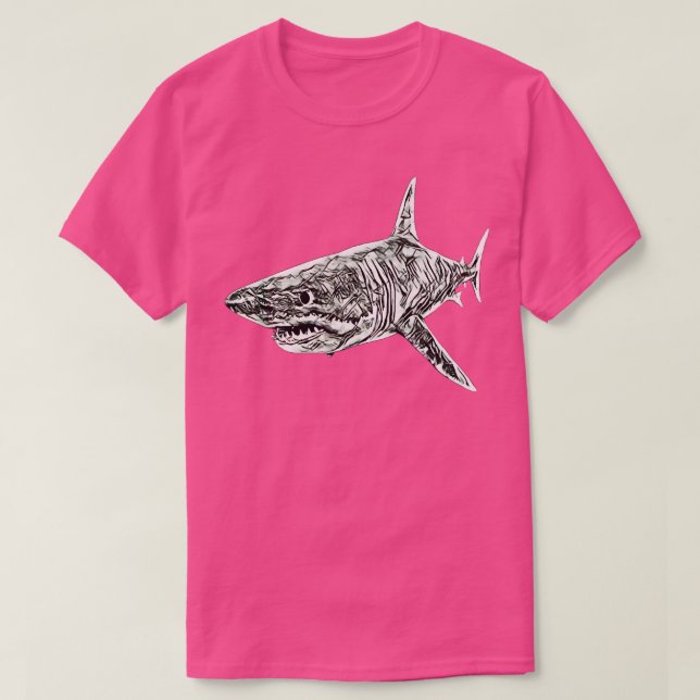T-shirt Grand requin blanc Requins Predator couleur requin (Design devant)