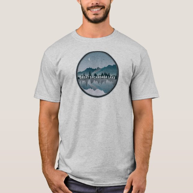 T-shirt Grand Sacandaga Lake New York Réflexion (Devant)
