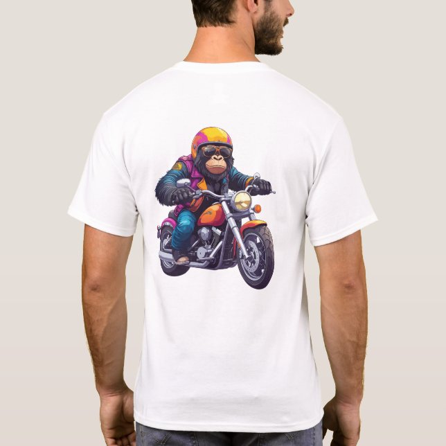 T-shirt Grand singe né pour rouler (Dos)