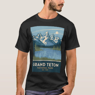 T-shirt Grand Teton National Park Camping Vintage