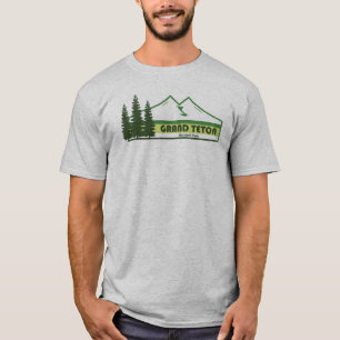 T-shirt Grand Teton National Park Green Stripes