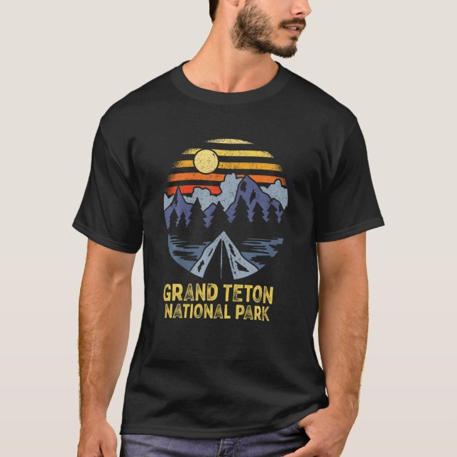 T-shirt Grand Teton National Park Jackson Hole Wyoming Cam (Devant)