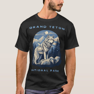 T-shirt Grand Teton National Park Loup Gris Sauvage