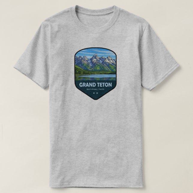 T-shirt Grand Teton National Park Shield (Design devant)