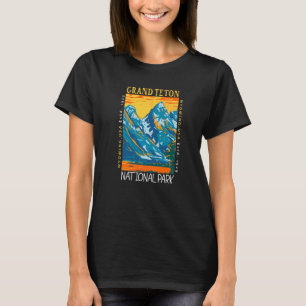 T-shirt Grand Teton National Park Wyoming Distressed Vinta