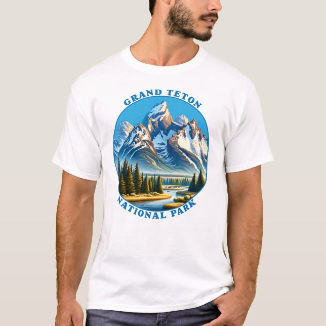 T-shirt Grand Teton National Park, Wyoming, États-Unis (Devant)