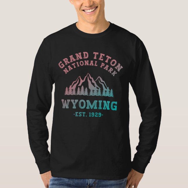 T-shirt Grand Teton National Park Wyoming USA Gradient (Devant)