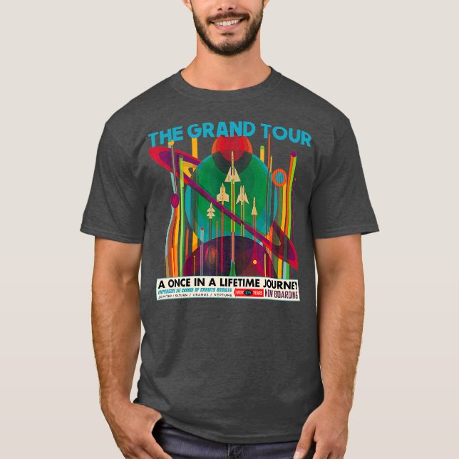 T-shirt Grand Tour NASA Retro Vintage Futuristic (Devant)