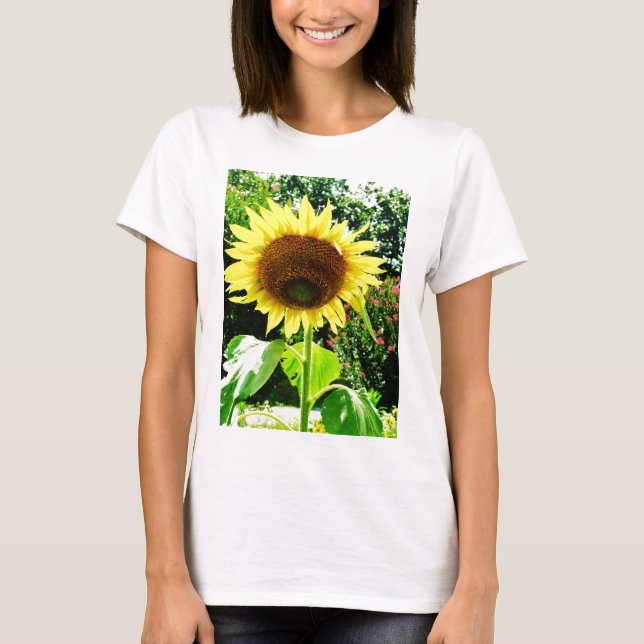 T-shirt Grand tournesol jaune (Devant)