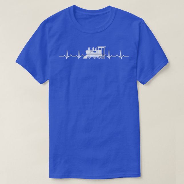 T-shirt Grand Train Design Steam Locomotive Hearbeat (Design devant)