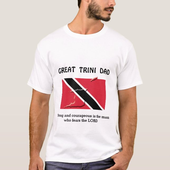 T-shirt GRAND TRINI DAD Fort Courageux Personnalisé (Devant)