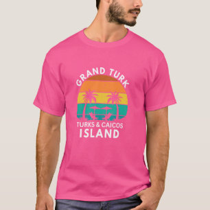 T-shirt Grand Turk Island Turks & Caicos Retro Tropical Su