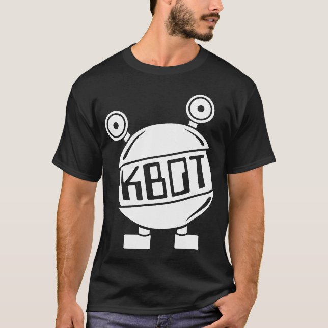 T-shirt Grand vieux logo de KBOT sur le noir (Devant)