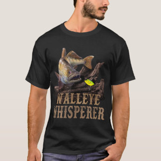 T-shirt Grand Walleye Avec Dessin De Lure De Pêche : Walle