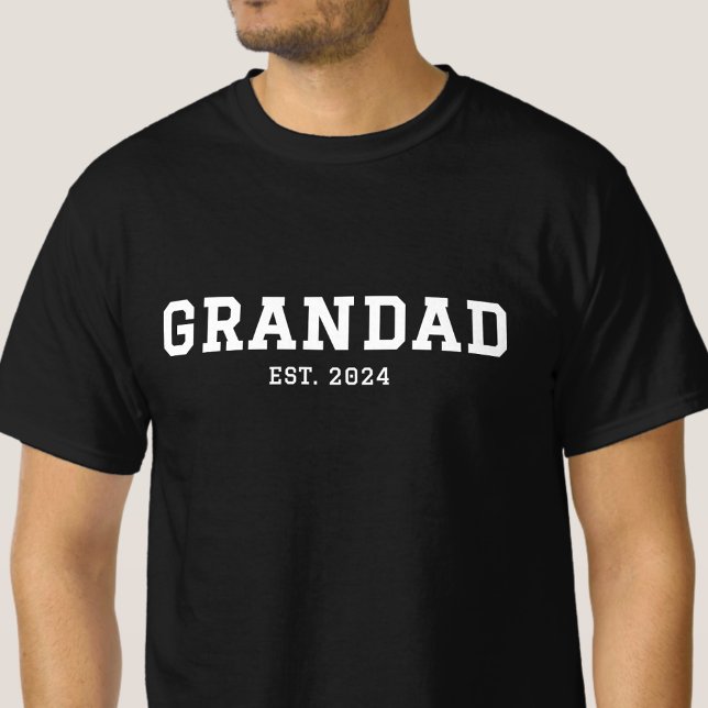 T-shirt Grandad Established New Grandad Gift (Créateur téléchargé)