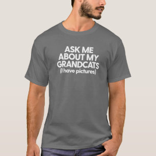 T-shirt Grandcats Chat Grand-mère Grand-père Demandez-Mo