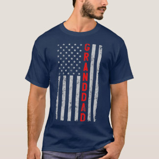 T-shirt Granddad Funny Fête des pères Vintage patriotique 