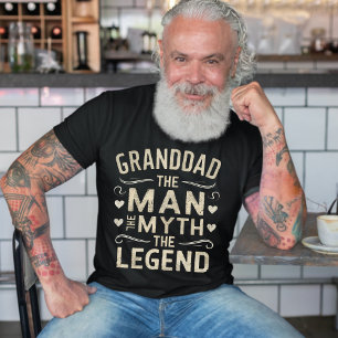 T-shirt GRANDDAD L'Homme Le Mythe La Légende Fête des Pè