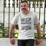 T-shirt Granddad Man Myth Legend 6 Photo Collage<br><div class="desc">Cute grandfather mens t-shirt featuring 6 family pictures for you to replace with your own,  the title "granddad",  a personalized saying that reads "the man,  the myth,  the legend",  and the grandkids names.</div>