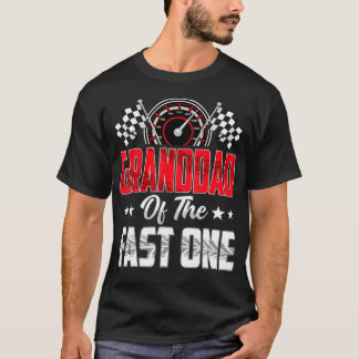 T-shirt Granddad Of The Fast One Birthday 1St Race Car