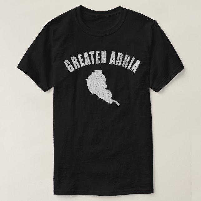 T-shirt Grande Adria Distress Map Design (Design devant)