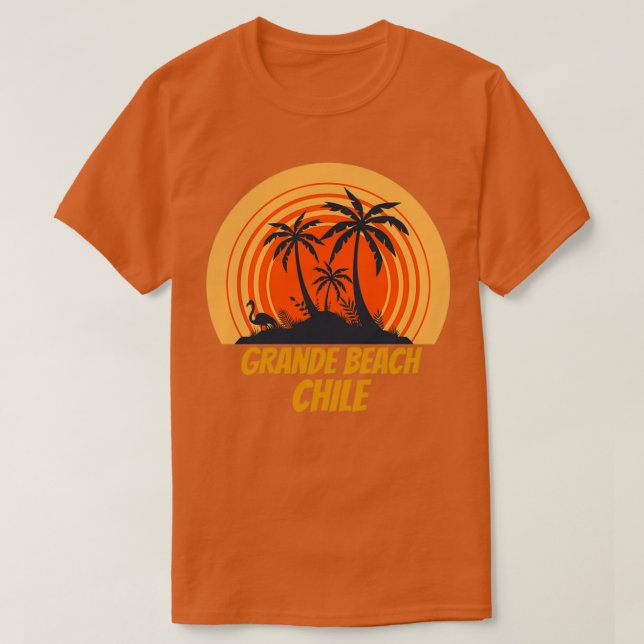 T-shirt Grande Beach pour les amateurs de vacances balnéai (Design devant)
