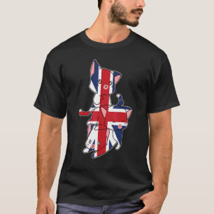 T-shirt Grande-Bretagne Chats Grande-Bretagne Grande-Breta