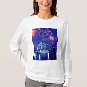 T-shirt Grande-Bretagne, Londres. Feux d'artifice au-dessu