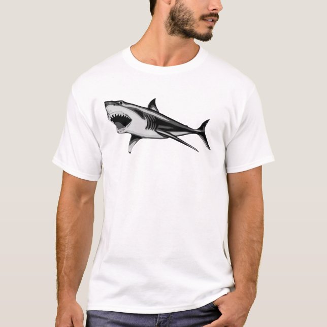 T-shirt Grande chemise de requin blanc (Devant)