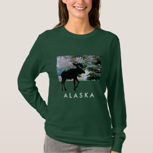 T-shirt Grande chemise d'orignaux de l'ALASKA - couleurs