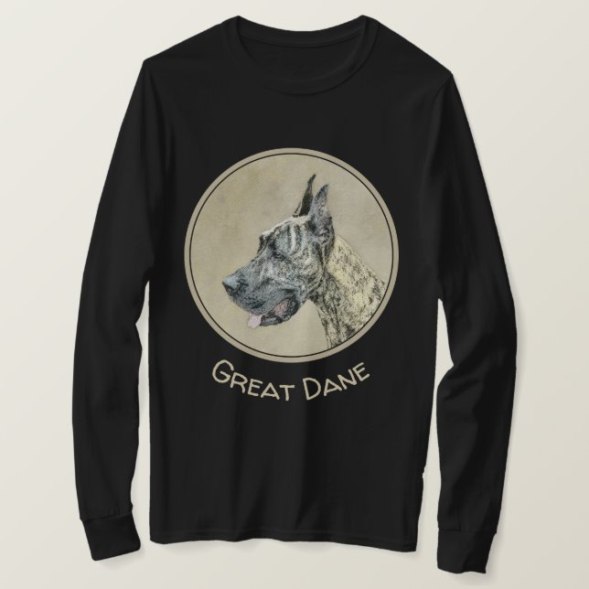 T-shirt Grande Danse (Brindle) Peinture - Art Chien origin (Design devant)