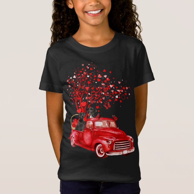 T-Shirt Grande Danse Riding Camion Rouge Saint-Valentin Pa (Devant)