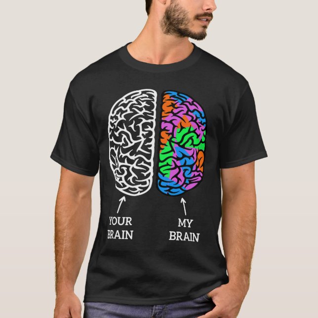 T-shirt Grande Dyslexie Autiste Adhd Asd Neurodiversité Br (Devant)