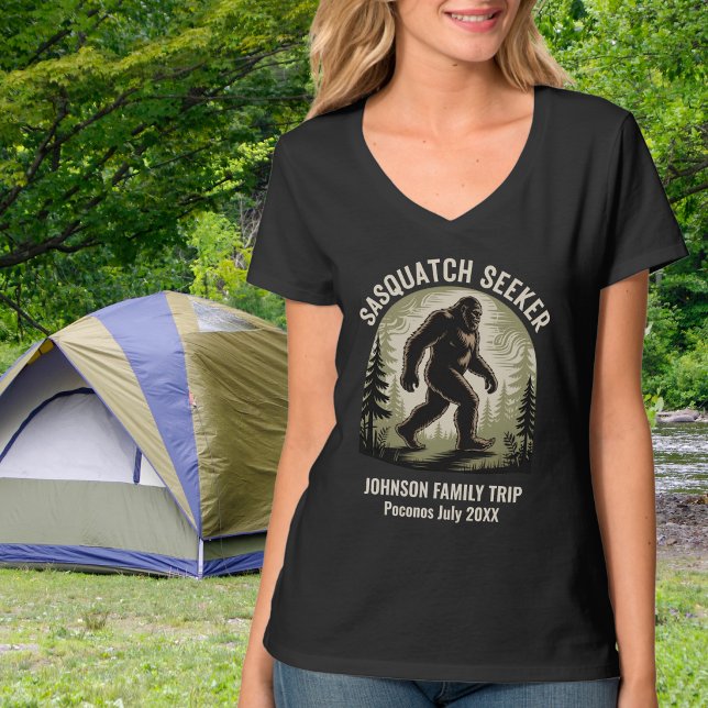 T-shirt Grande empreinte de forêt chercheur de Sasquatch V (Créateur téléchargé)