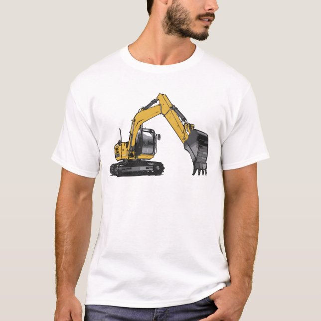 T-shirt Grande excavatrice jaune (Devant)