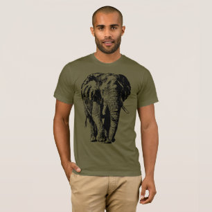 T-shirt Grande faune africaine de l'éléphant de Taureau