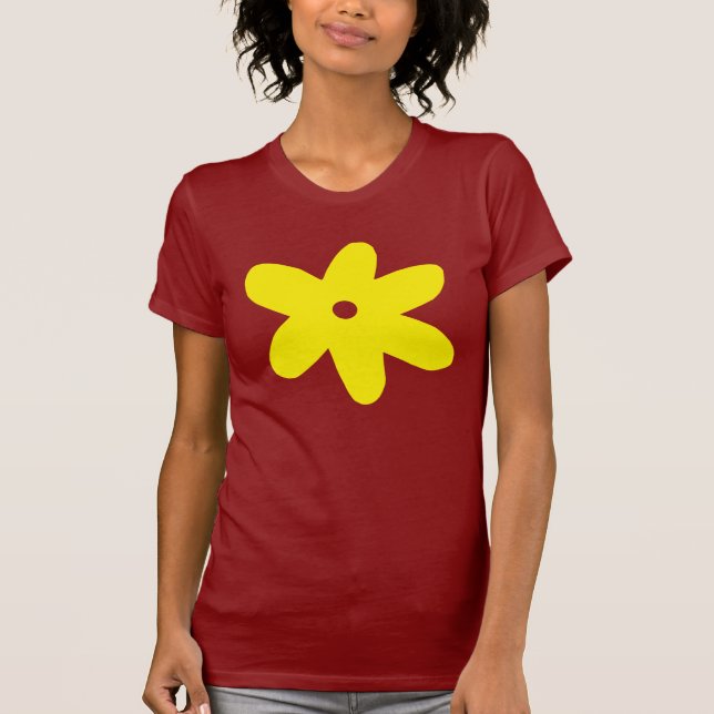 T-shirt Grande fleur jaune (Devant)