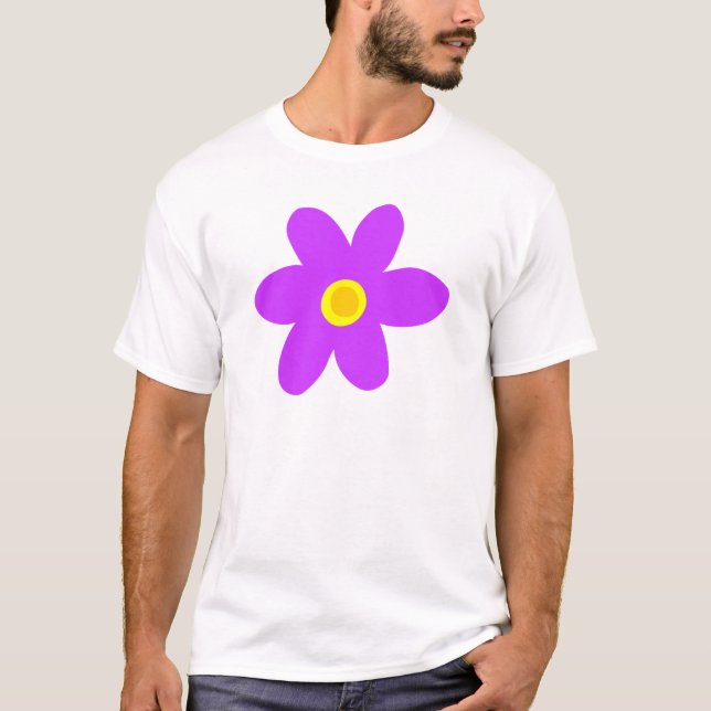 T-shirt Grande Fleur violette (Devant)