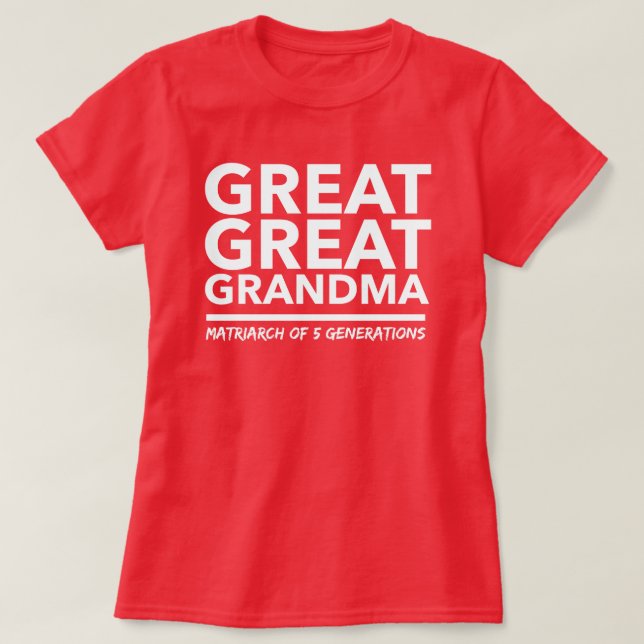 T-shirt Grande grande grand-maman (Design devant)